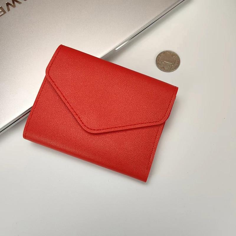 Короткий кошелек женский кошелек с несколькими картами многофункциональный держатель для карт портмоне модный простой тройной короткий женский мини-кошелек с зажимом