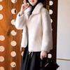 Women's Short Jacket Autumn and Winter New Fleece Thickened Casual Fleece Cardigan Double-sided Fleece Sweater