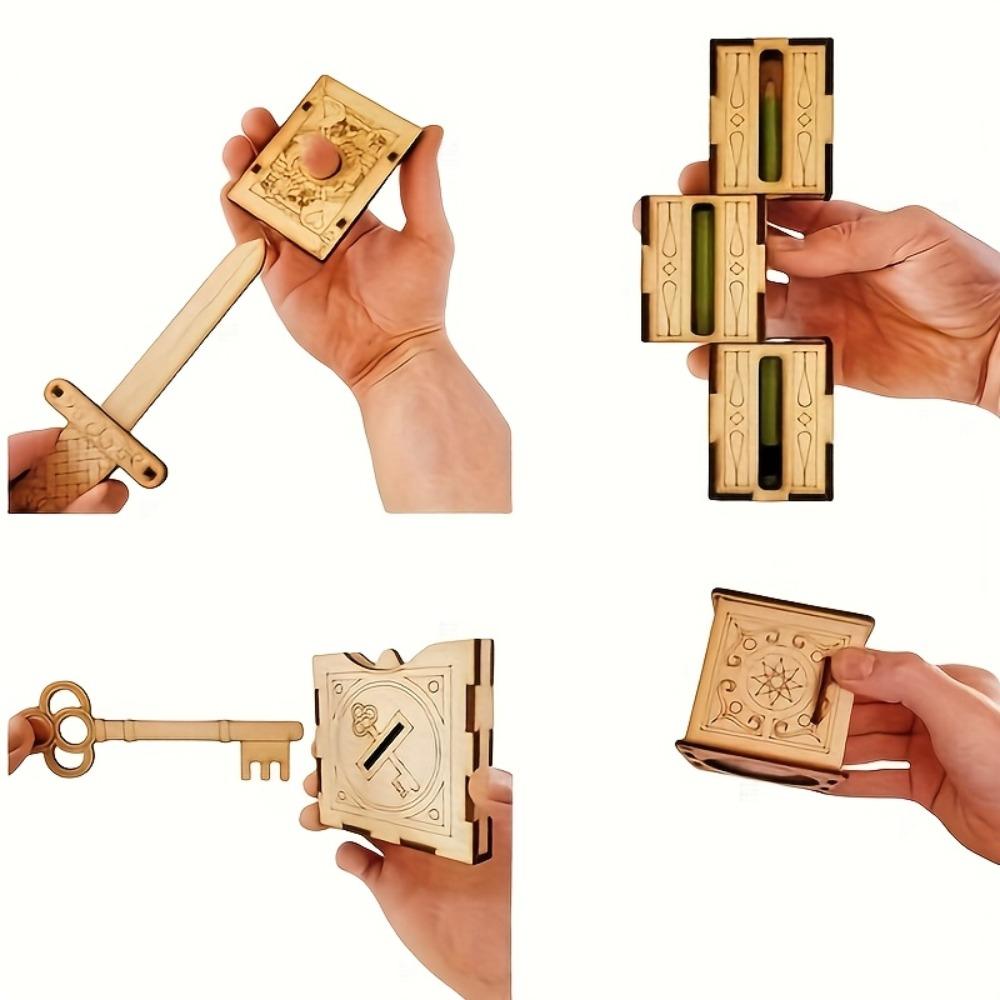 3D Пазлы Магический Набор для Взрослых Магические Трюки Модель из Дерева Ручной Работы Строительный Набор Настольная Магия Подарок для Мужчин Женщин Детей