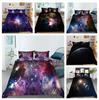 3D Bedding Set Microfiber Fabric Quilt Cover and Pillowcase 2 or 3 Pieces of Star Universe Printed Full-size Washable and Comfortable Bedding