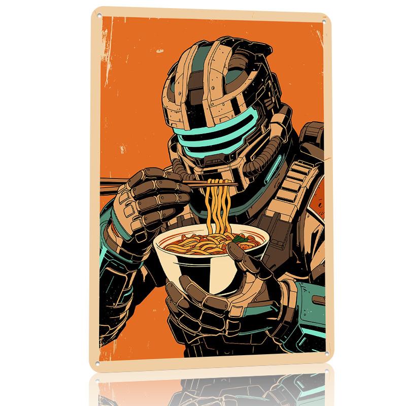Dead Space Ramen Break Tin Poster Customized Wall Art Retro Vintage Metal Signs for Fans Room Decoration Home Decorations House