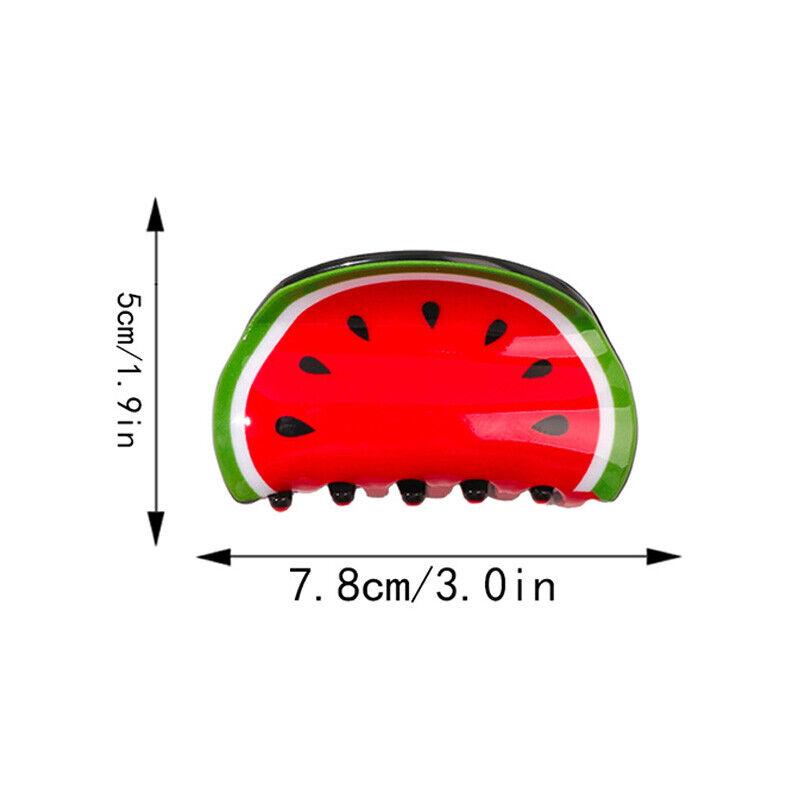 Large Pineapple Carrot Acrylic Chic Barrettes Fruit Shape Hair Claws Shark Clip+