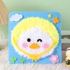 6 Pcs DIY Embroidery Doll Set Cartoon Animal Sewing Projects Yarn Board Felt Animals Craft for Kids Beginners