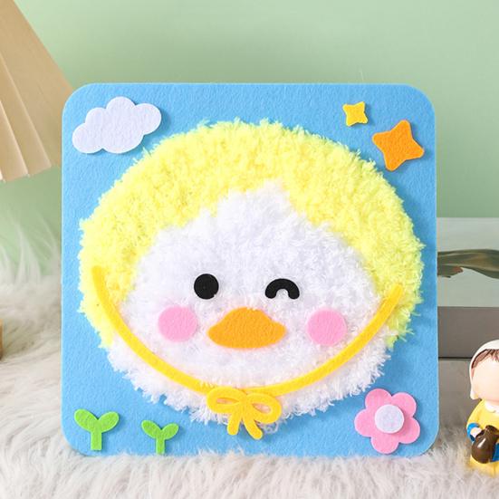 6 шт. Набор для вышивки кукол своими руками, мультяшные животные, проекты по шитью, пряжа, фетр, животные, поделки для детей-новичков