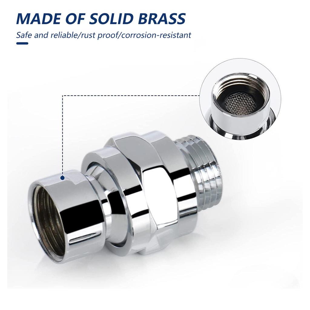 Shower Connector Ball Joint Replacement Shower Head Swivel Ball Adapter Brass Adjustable Shower Arm Connector Enduring