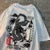 The Harajuku Dragon Funny Pattern T Shirts Men Hip Hop Tee Clothes Cotton Couple Summer Shirt Summer Cotton Loose T Shirts Women