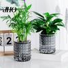 Lazy Gardener Flowerpot Self-Absorbing with Transparent Water Level Indicator Self Watering Planter Decorative Home Plant Pot Bubble Texture