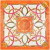 90cm European Imitation Silk Square Headscarf Belt Print Scarf Women's Shawl Bandana Female Head Hijabs