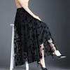 Women's Spring and Summer Mesh Floral Bustier Skirt High Waist Fashion Printing Umbrella Skirt
