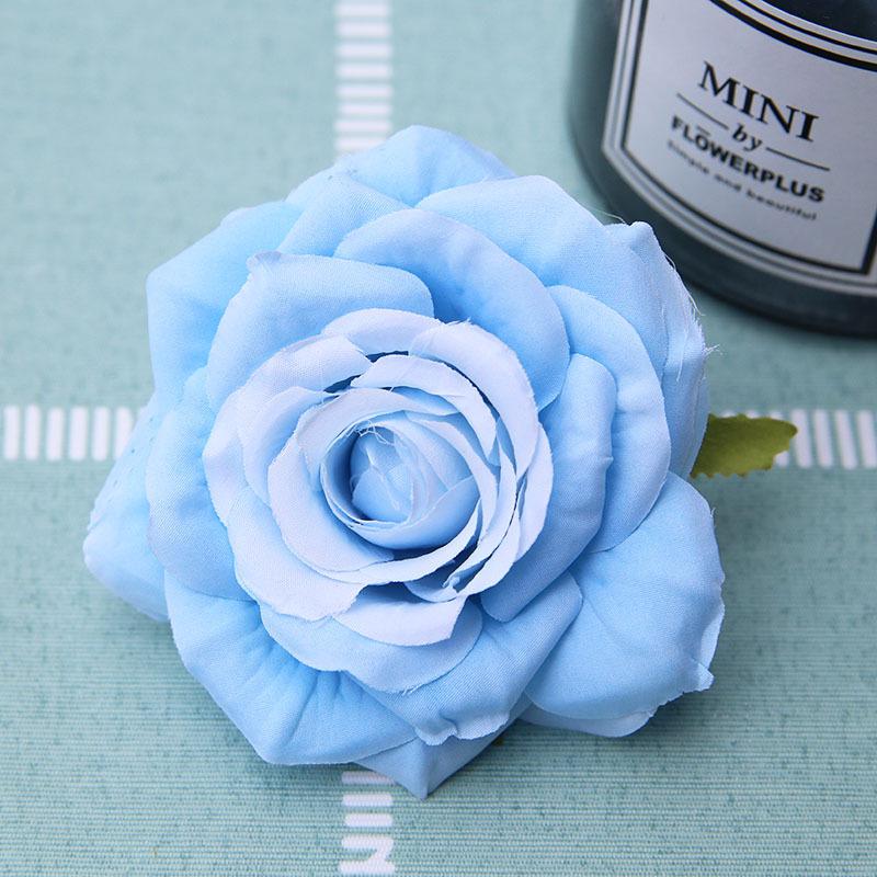 9cm Bulk Big Faux Artificial Silk Rose Flower Heads for Wedding Home Diy Decoration Flores Artificiais Loose Artificial Flowers