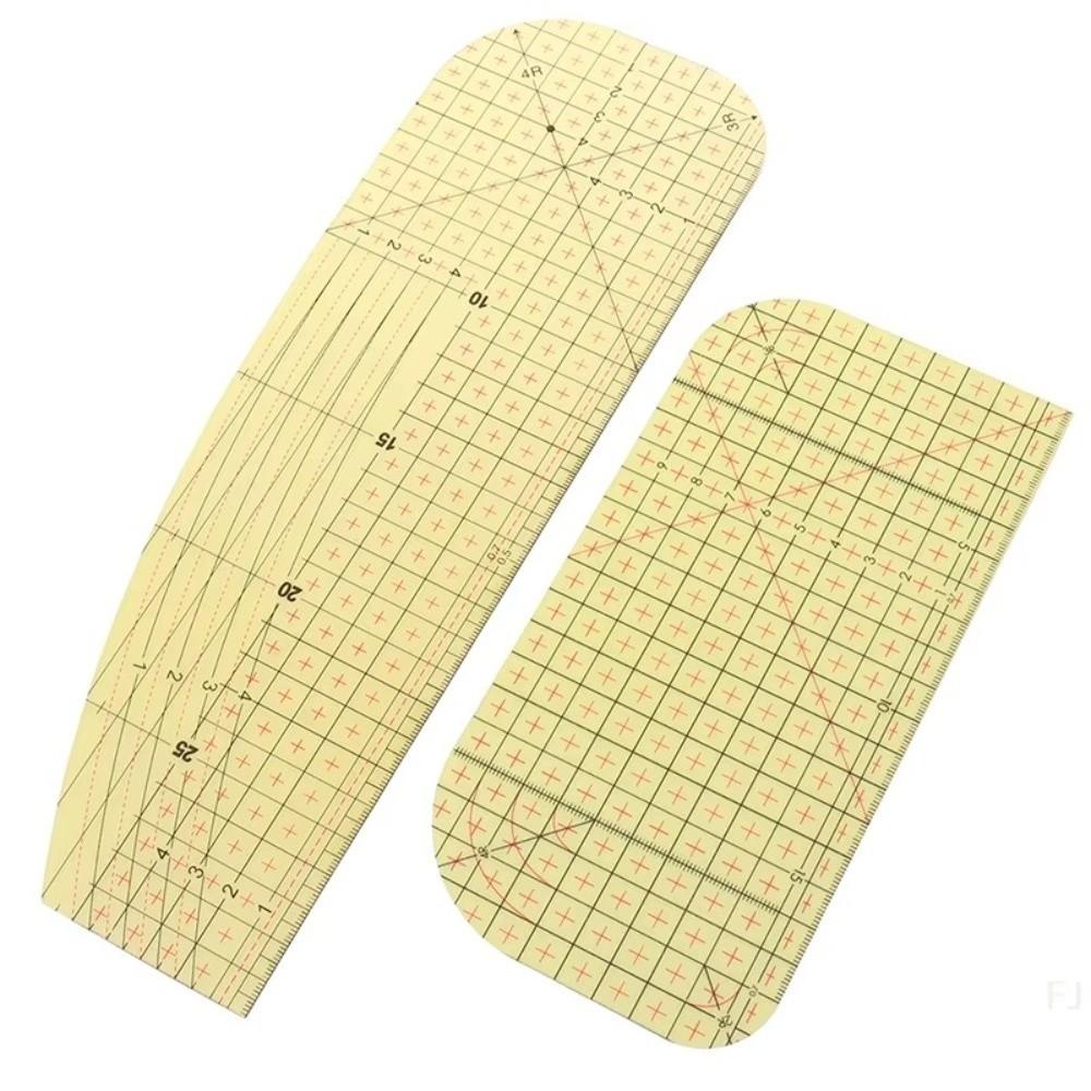 1/2Pcs DIY Quilting Ruler Measuring Tool Fabric Ruler Sewing Supplies Sewing Ruler  Quilting Work