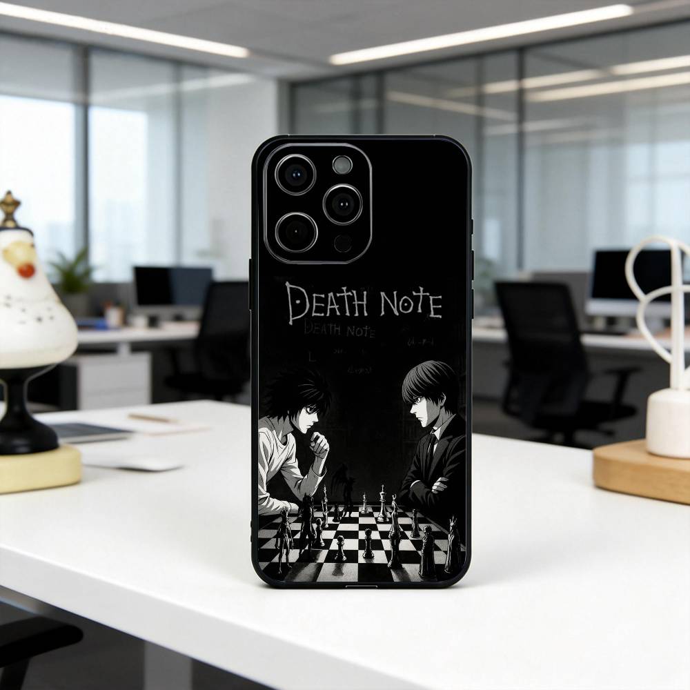 D-Смерть N-Записка L Лолоуит-DNLL Чехол для телефона для iPhone 17,16,15,14,13,12,11 Plus,Pro Max,XS, Мягкий силиконовый черный чехол