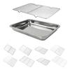 Stainless Steel Filter Rack Grill Oven Heavy Duty Heat Resistant Cooling Rack Easy To Clean Dishwasher Safe Strainer Rack for Baking Barbecue