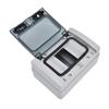 IP66 Proof Distribution Box 4 Way DIN Rail Transparent Cover Junction Protection Case