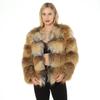 Женская шуба из лисьего меха, настоящая натуральная зимняя натуральная женская шуба из лисьего меха с меховым жилетом, пальто для девочек, женские жилеты, пальто из лисьего меха