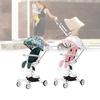 Ultra Stroller Kids Lightweight Foldable Convertible Seat One Rotation Button