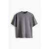 H M coolMax Oversized FiT T sHirT Dark Grey