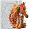 Horse Silicone Molds Cowboy Boot Fondant Mold Cake Decorating Tools Cupcake Topper Candy Chocolate Gumpaste Mold