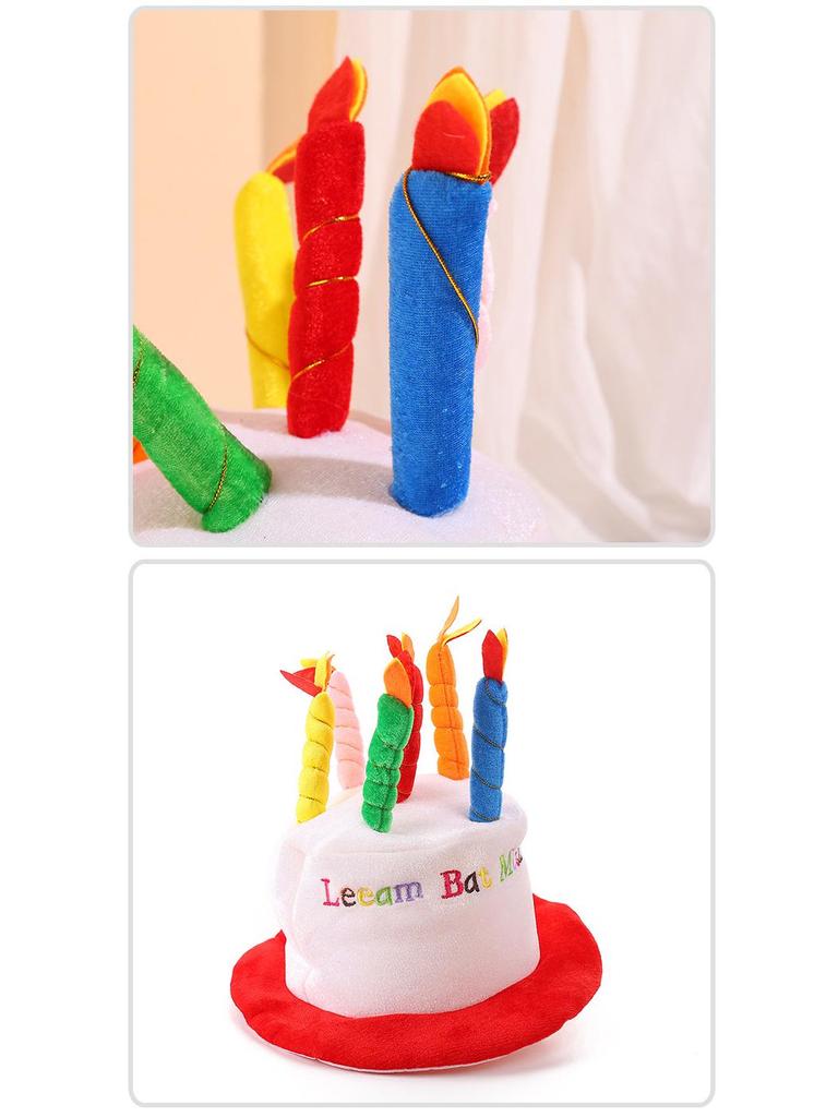 Праздничная шляпа для торта на день рождения и Рождество с украшением в виде свечи - Милый, модный подарок для вечеринки