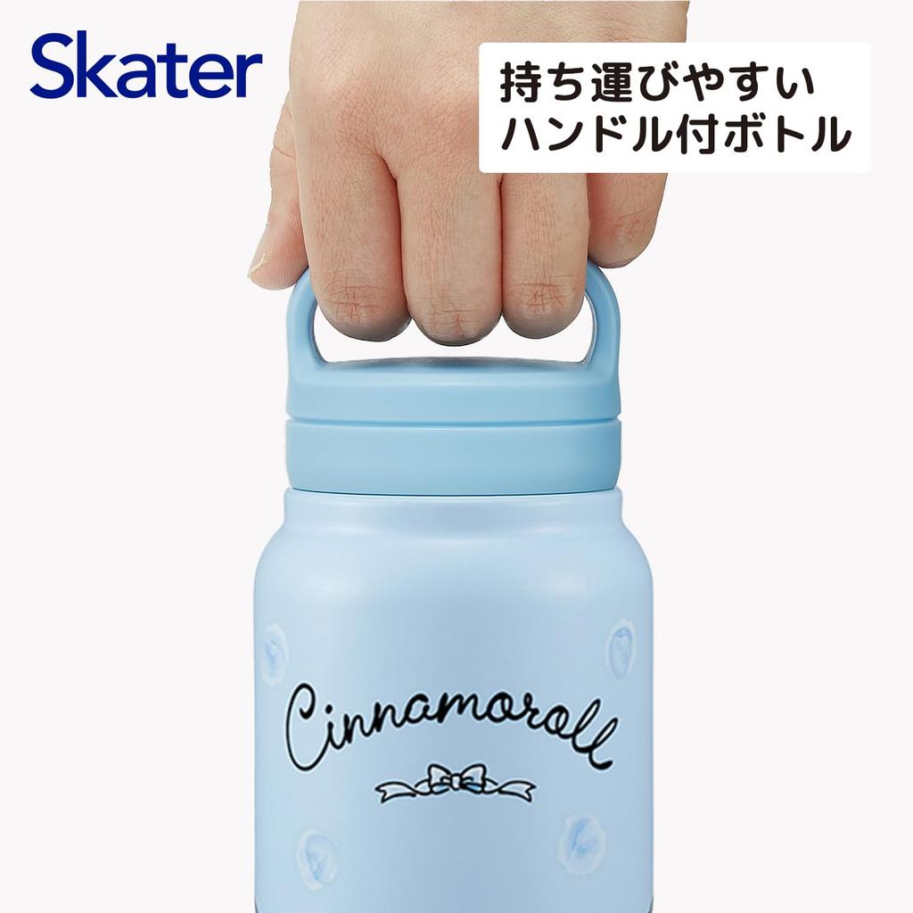 Skater Insulated Stainless Steel Mug with Screw Sanrio Cinnamoroll Watercolor STSC4 Bottle, 350ml, Handle, Cosmetics,
