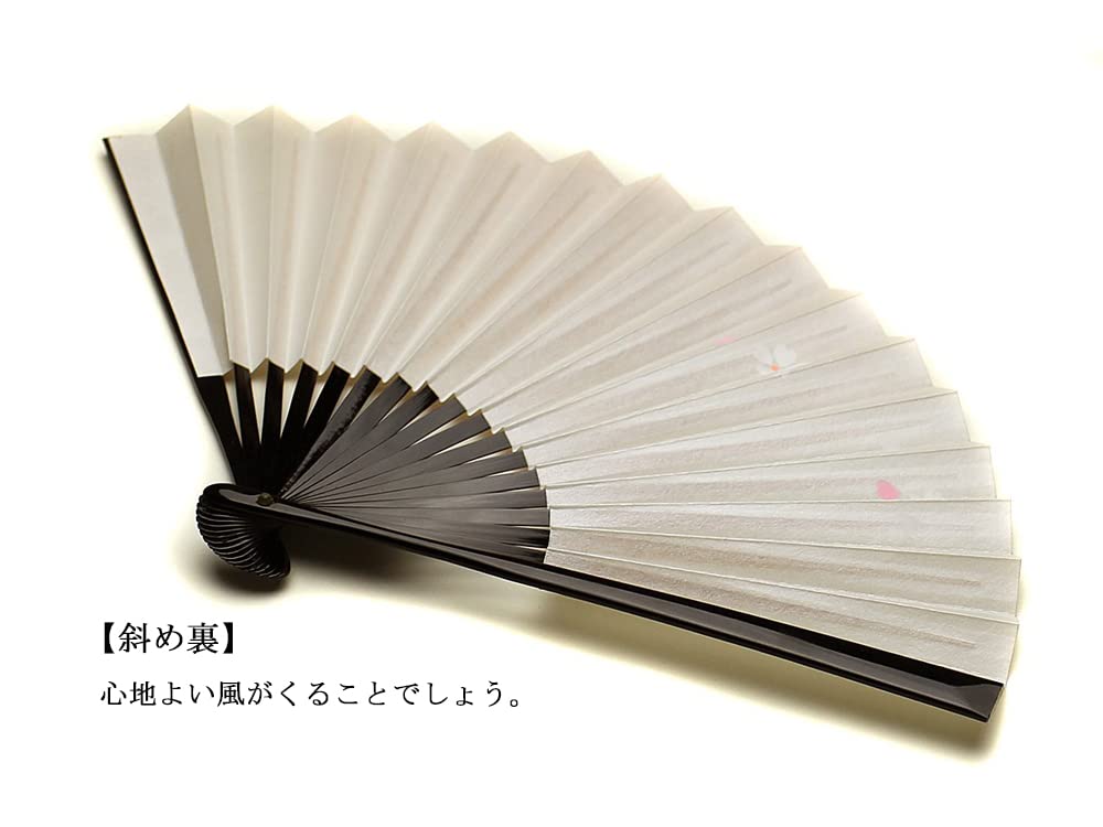 Киотский веер Веер «Сакура» Сделано в Японии Киотский бумажный веер Двусторонний ручной работы с японским узором Для женщин Для женщин