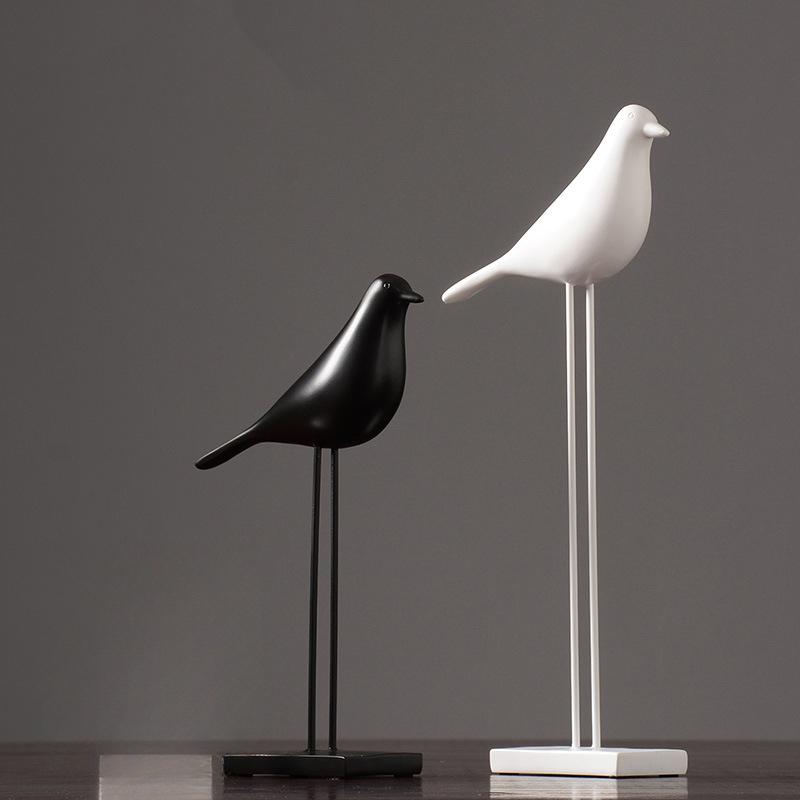 Скандинавские птицы смоляные украшения животные креативные простые гостиная офис модель комната рабочий стол дом мягкие украшения