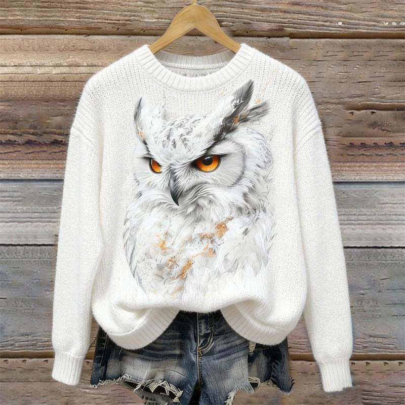 Womens Fall Winter Soft Floral Knit Sweater Round Neck Long Sleeve Outerwear Innerwear
