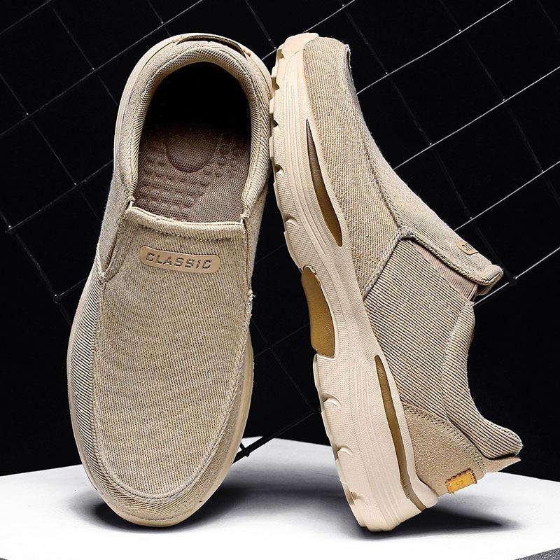 Men's Casual Shoes Canvas Breathable Loafers Men New Male Comfortable Outdoor Walking Shoes Classic Loafers Men Sneakers
