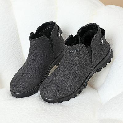 2024 новые осенние и зимние теплые зимние сапоги из бархата, модные женские повседневные короткие сапоги с одной педалью, женская обувь из хлопка