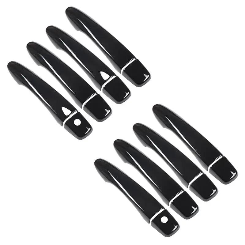 Door Handle Cover For Nissan Rogue 2014 2015 2016 2017 2018 GLOSS BLACK CHROME CAR CATCH CAP TRIM MOLDING ACCESSORIES