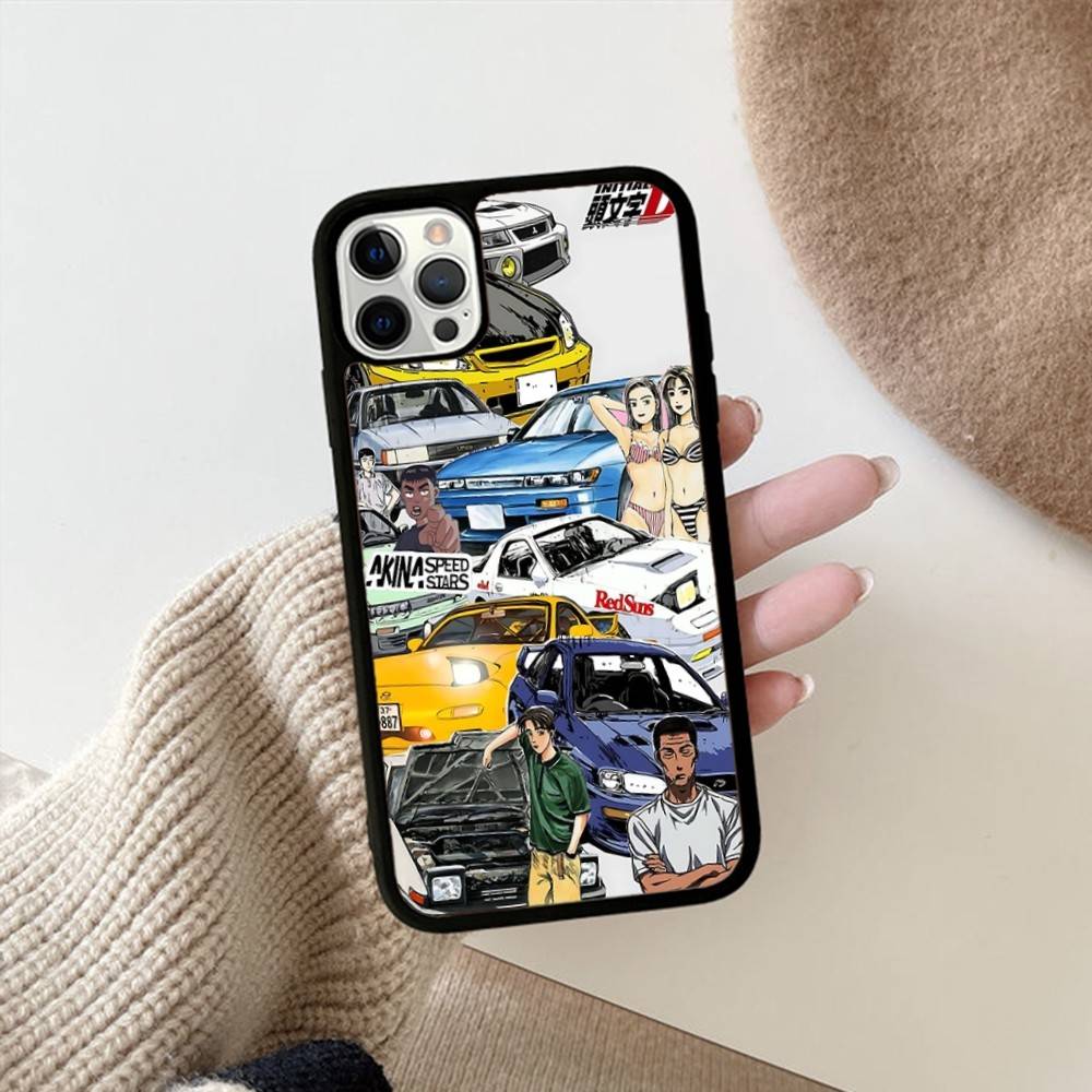 Аниме про гонки I-Initial D Для IPhone 17 16 15 14 13 12 11 Pro Max Plus Mini ПК+ТПУ Задняя крышка телефона