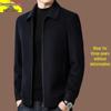 Мужская куртка из шерстяного велюра Pierre Cardin - Молодежная повседневная, С подкладкой из бархата, Теплая, Зимняя одежда