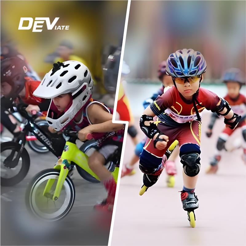 Cool Shape Full Face Bicycle Helmet for Kids for Mountain Biking and Skating Protective ABS Material Kids Bike Helmet