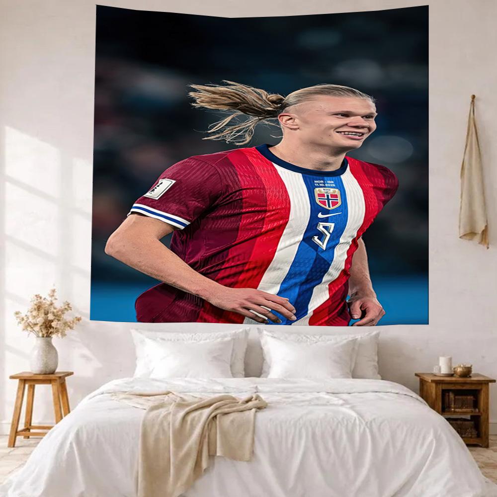Haaland Stadium Wall Decor Tapestry Art For Pet Memorial Birthdaywedding Party Backdrop Family Gift