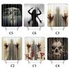 Halloween Shower Curtain Window Curtains Horror Bloody Hands Bathroom Shower Curtains for Halloween Decor 180*180cm