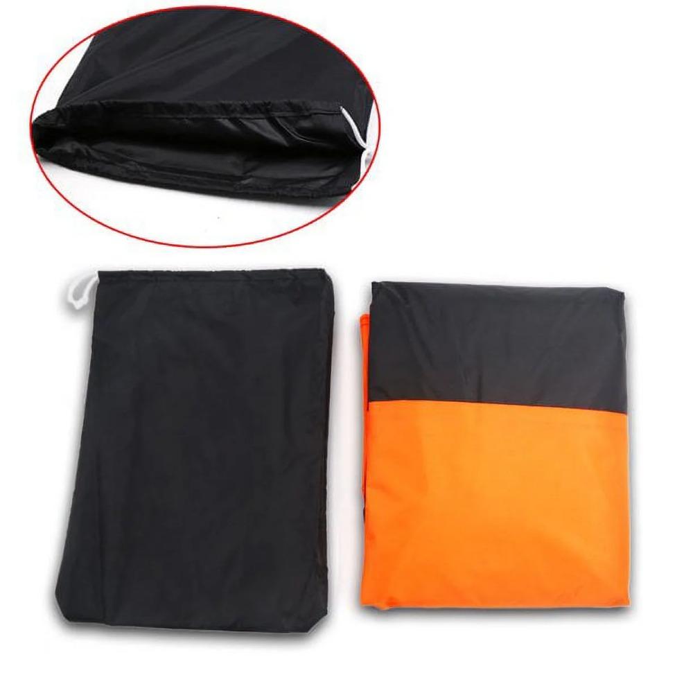 Motorcycle Cover XXXL Black and Orange Waterproof, Suitable for Harley-Davidson (1 piece)