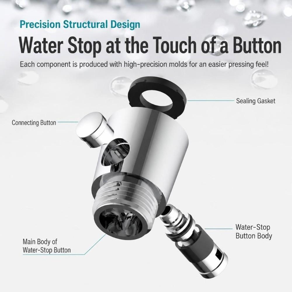Water Flow Control Shower Head Water Stop Valve Shower Head Control Switch Shower Accessories