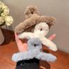 Женская заколка для волос из искусственного меха, зимняя, элегантная, акриловая, заколка-краб, заколка для волос, аксессуар для волос для девочек, меховой головной убор, заколка-краб