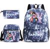 3Pcs/set 26 English Letter Printed Large Capacity Bookbag Backpack with Shoulder Bag Pencil Case for Teenager Student Boy Girl School Bag Kid Gift