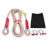 Tow Rope 8818lbs Break Strength Polyester Recovery Rope with 2 Shackles for Full Size Car Large SUV