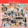 Vibrant Haikyuu!! 52-piece Pvc Stickers Perfect For Luggage And Skateboards