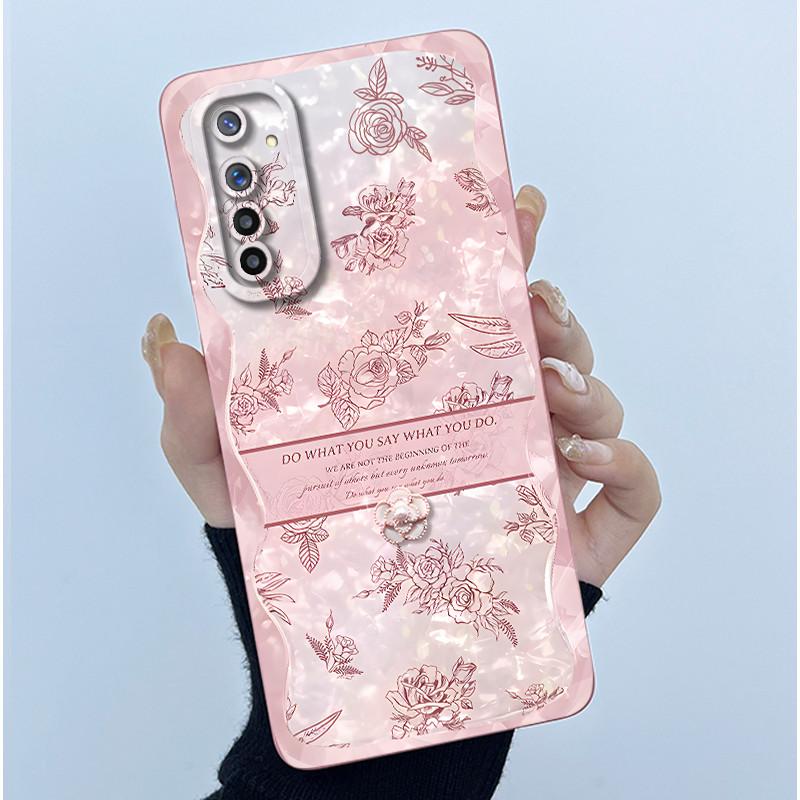 Чехол для телефона Realme 6 Чехол Realme 6s Модный Простота Масляная живопись Цветок Мягкий Жидкий силикон Оболочка Для Realme 6 Pro Funda