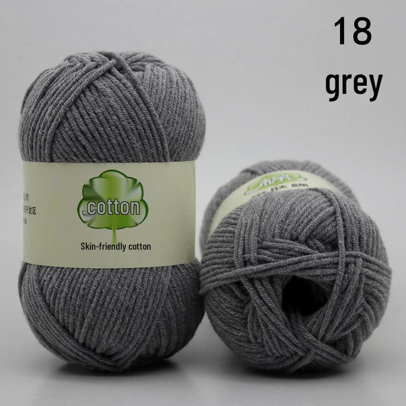 Пряжа из гребенного 5-слойного молочного хлопка для вязания и вязания крючком своими руками - Набор материалов средней толщины для шарфа и пледа