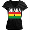 Футболка унисекс с V-образным вырезом и флагом страны Ганы, национальность Ганы Юниорс