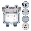 IP66 Погодозащищенный AC 110~240В С USB зарядкой 16А Выключатель розетка Питания Наружная Настенная Розетка Питания для Дома и Сада Двойная EU Розетка