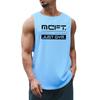 Men’s Mesh Breathable and Sweat-wicking Fitness Sports Sleeveless T-Shirt Fashion Printed Singlets Streetwear