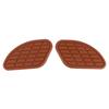 Pair of Motorcycle Fuel Tank Traction Pad Protector Vintage Universal Knee Grip DecalsBrown