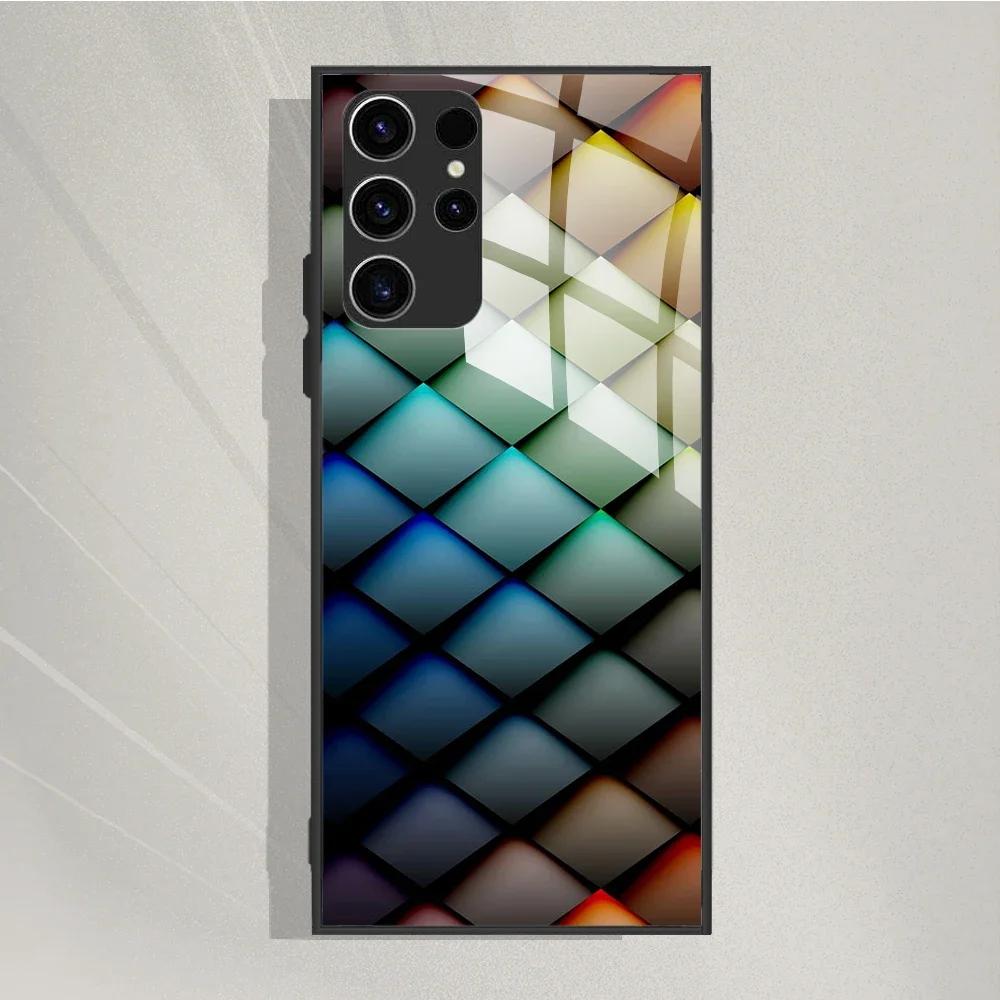 Для Samsung Galaxy S24 Ultra Чехол Жесткая Задняя Крышка из Закаленного Стекла Чехлы для Телефона Для Samsung S24 Plus Galaxy S 24 S24+ Мягкие Fundas