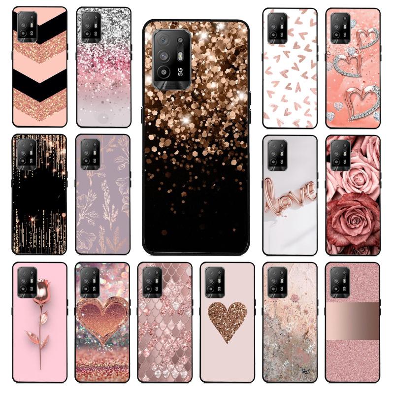Чехол для телефона в стиле розового золота с любовью для OPPO A54 A74 A94 A53S A9 A5 A15 A16 A91 A96 A76 Reno8 8Pro Reno2 Z