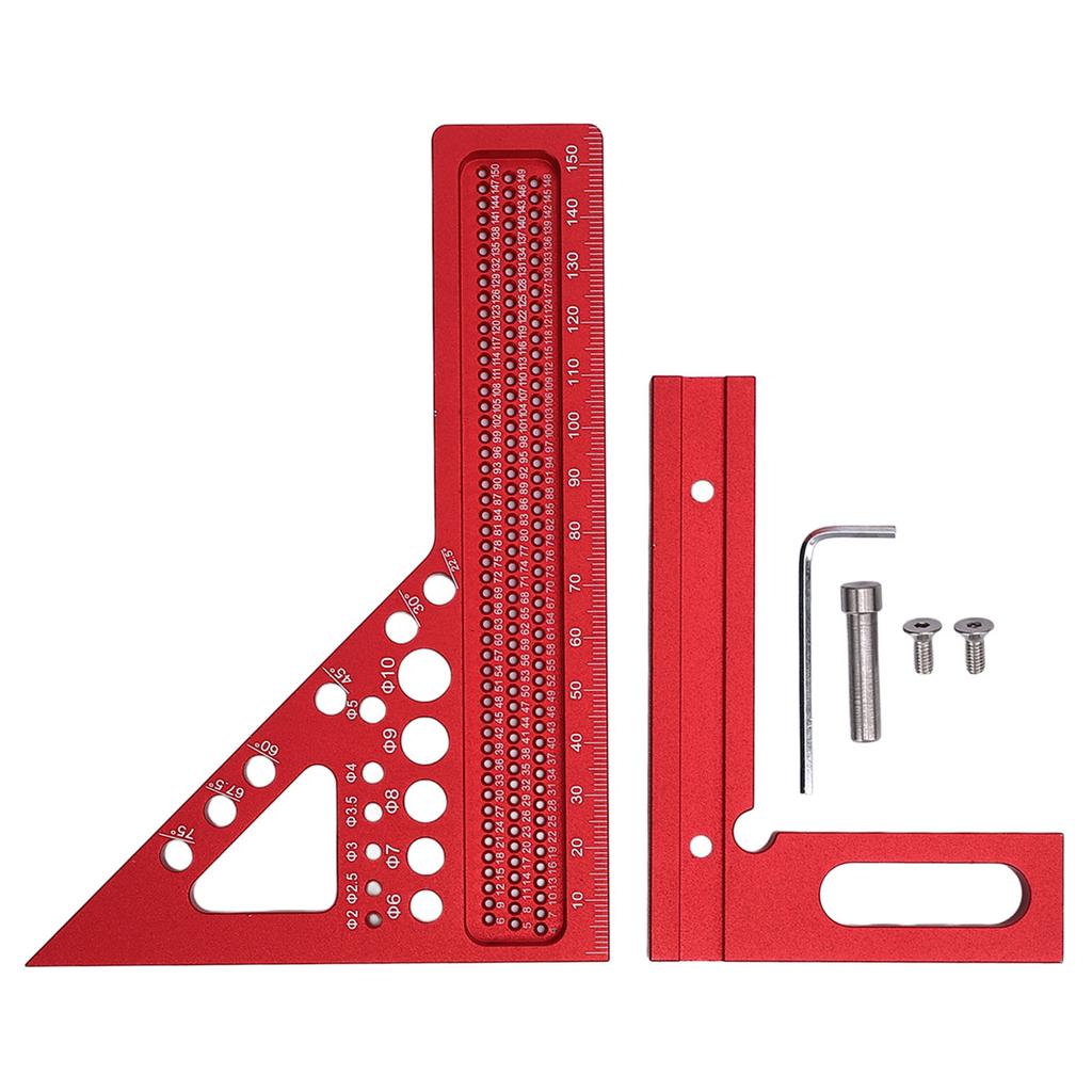 Деревообработка Набор треугольных линеек Алюминиевый сплав Многофункциональный Компактный Плотницкий угольник Деревообработка